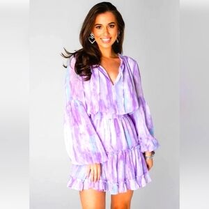 Buddy Love water color ruffle dress